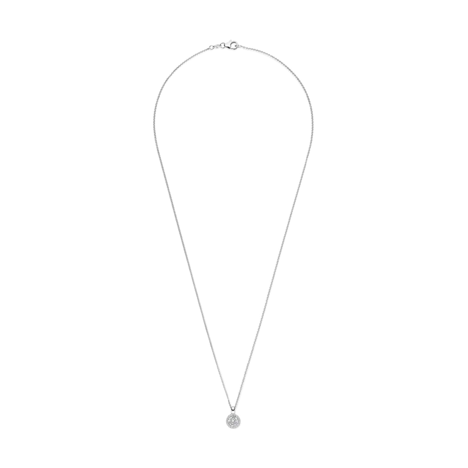 Collana TI SENTO Milano in argento con zircone rotondo centrale MISURA UNICA