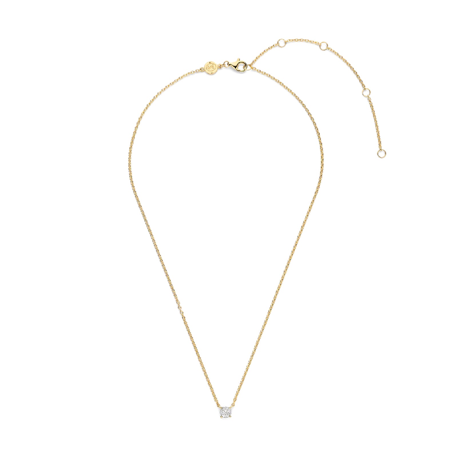Collana donna punto luce TI SENTO Milano in argento dorato MISURA UNICA