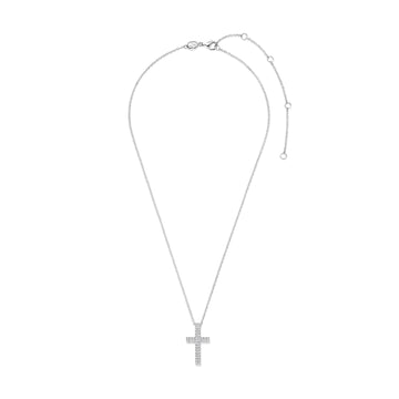 Collana TI SENTO Milano in argento con pendente croce zirconi MISURA UNICA