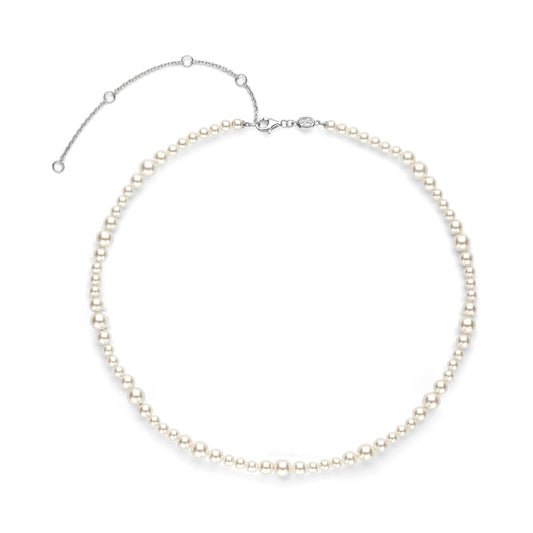 Collana donna TI SENTO Milano con ovale in argento e zirconi MISURA UNICA