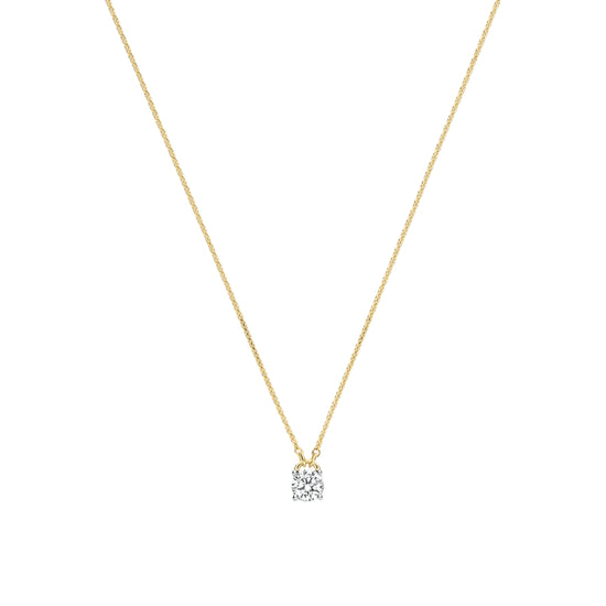 Collana punto luce Ti Sento in argento placcato oro e zircone MISURA UNICA