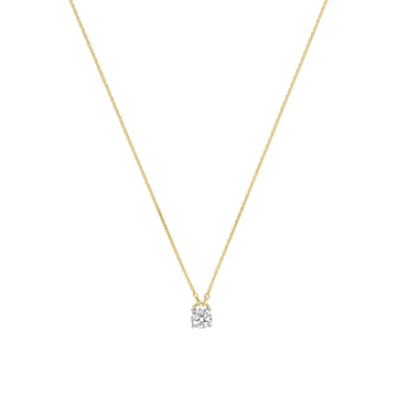 Collana punto luce Ti Sento in argento placcato oro e zircone MISURA UNICA