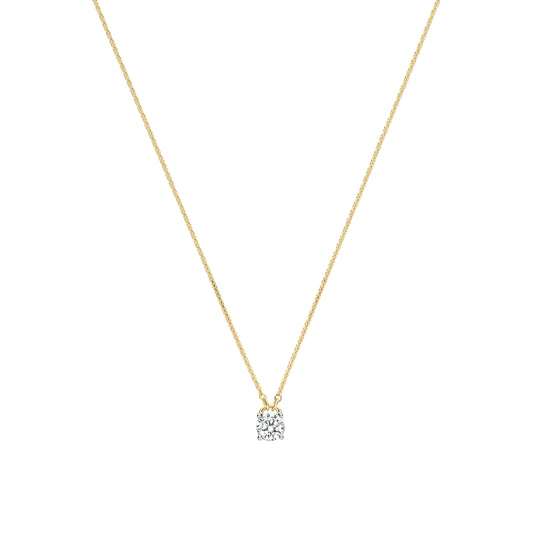 Collana punto luce Ti Sento in argento placcato oro e zircone MISURA UNICA