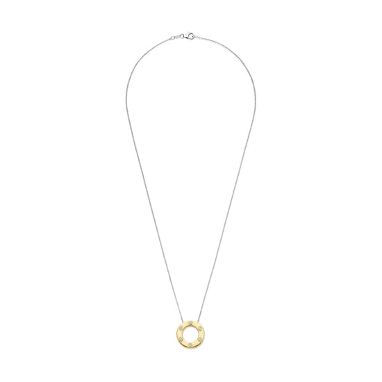 Collana girocollo TI SENTO Milano in argento cerchio dorato MISURA UNICA