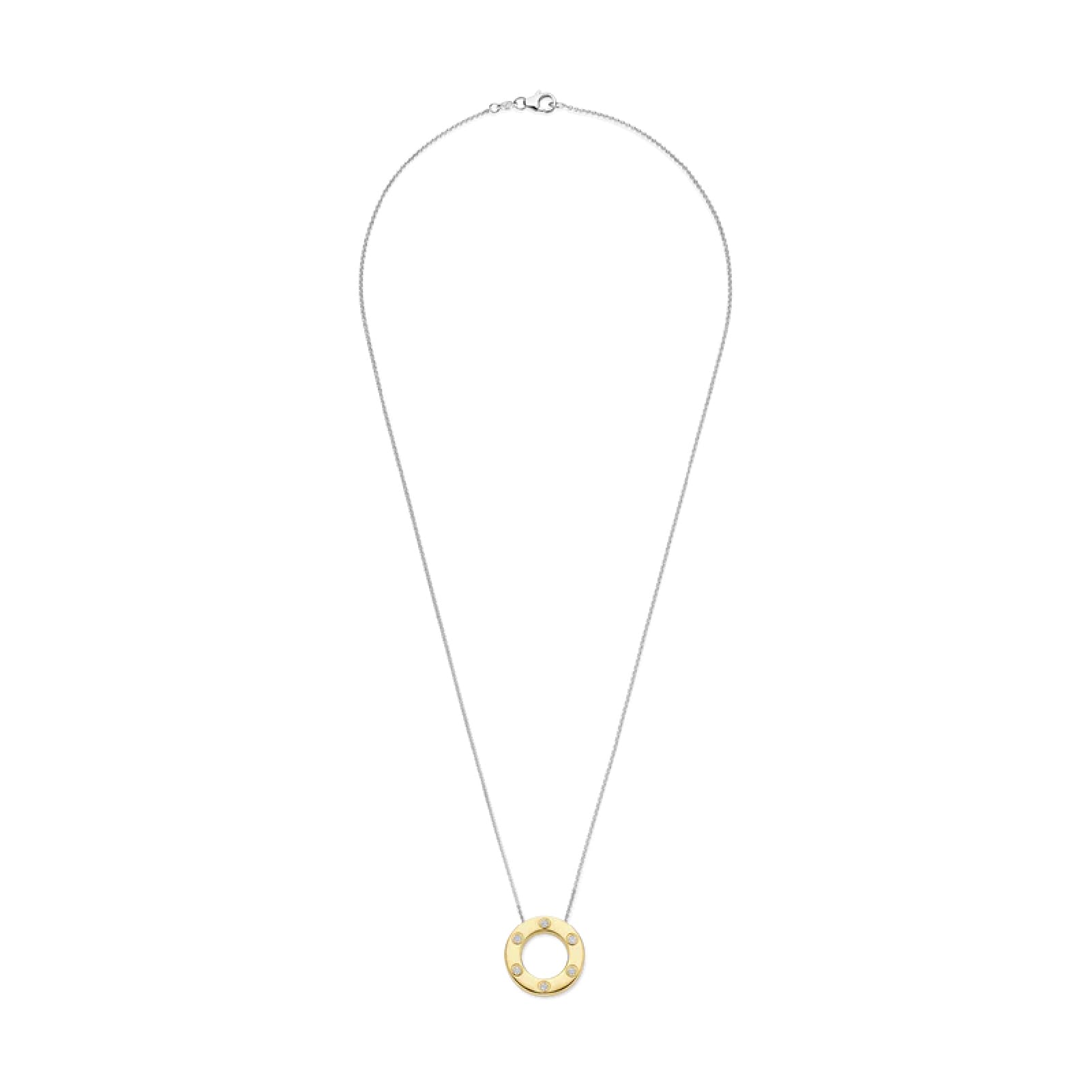 Collana girocollo TI SENTO Milano in argento cerchio dorato MISURA UNICA