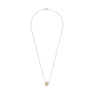 Collana TI SENTO Milano in argento cerchi intrecciati oro MISURA UNICA