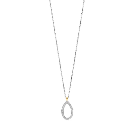Collana TI SENTO Milano in argento con goccia di zirconi MISURA UNICA