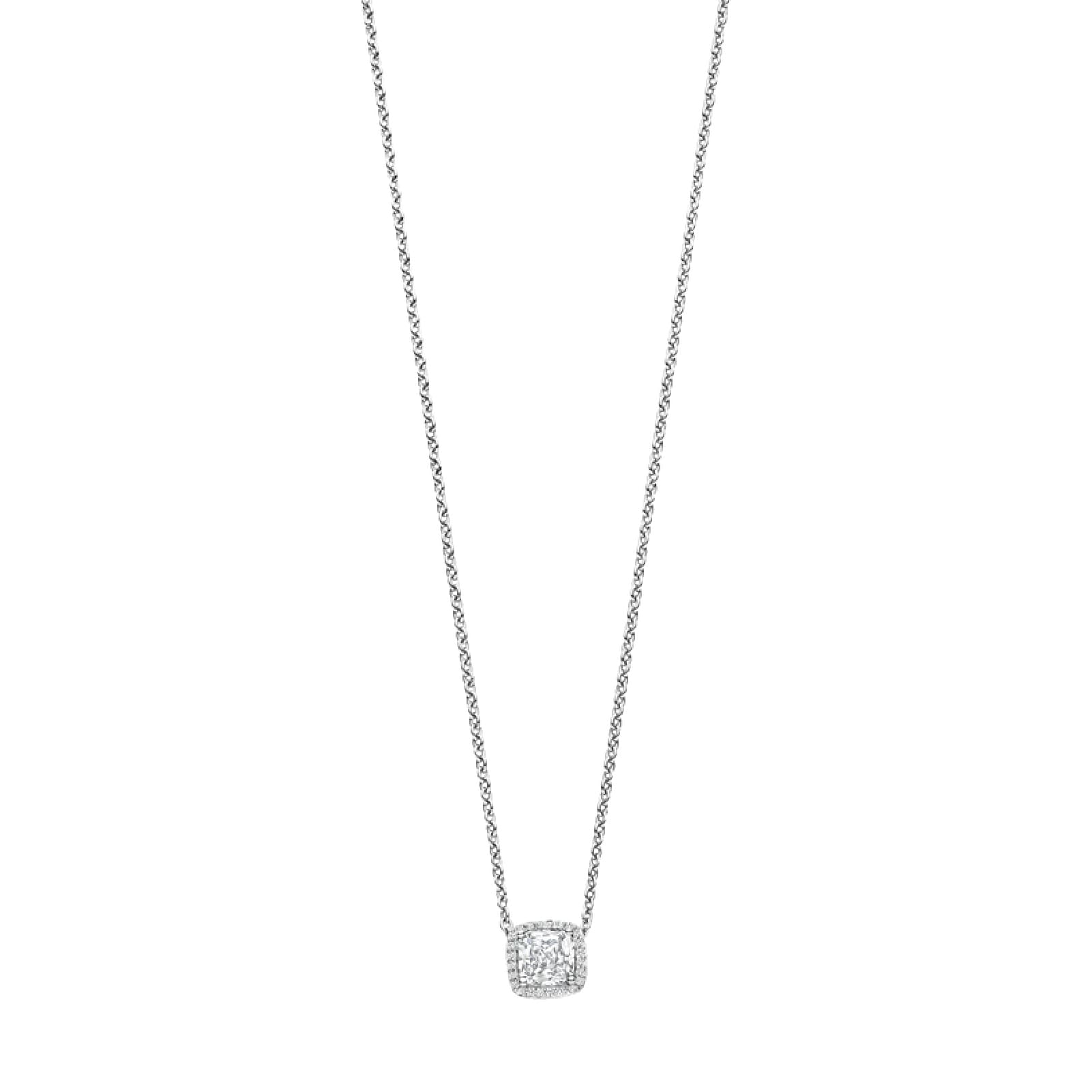 Collana punto luce TI SENTO Milano argento zircone quadrato MISURA UNICA