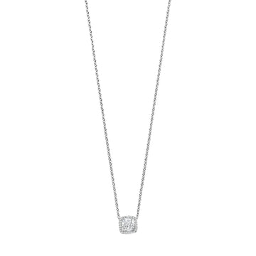 Collana punto luce TI SENTO Milano argento zircone quadrato MISURA UNICA