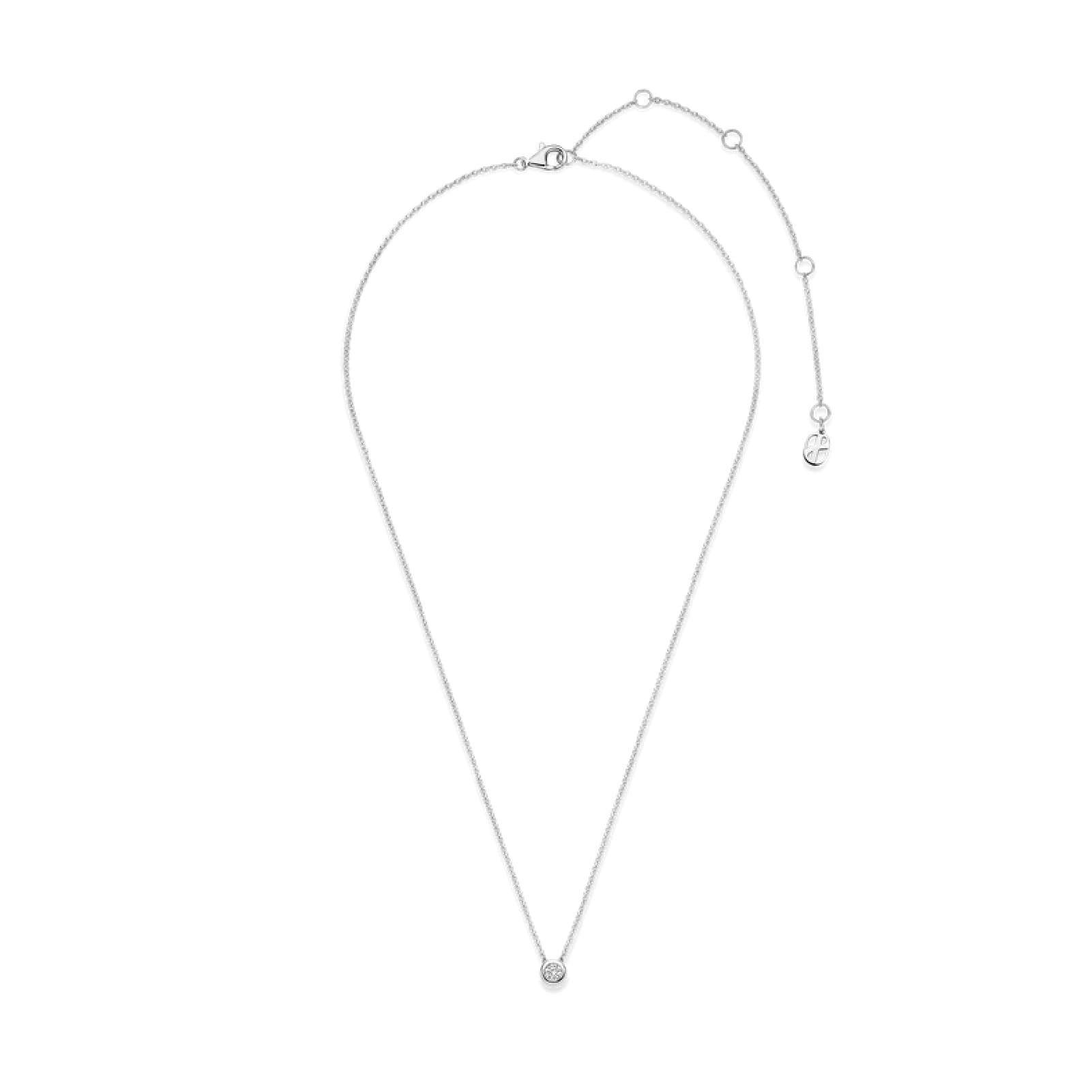 Collana TI SENTO Milano in argento con zircone piccolo centrale MISURA UNICA