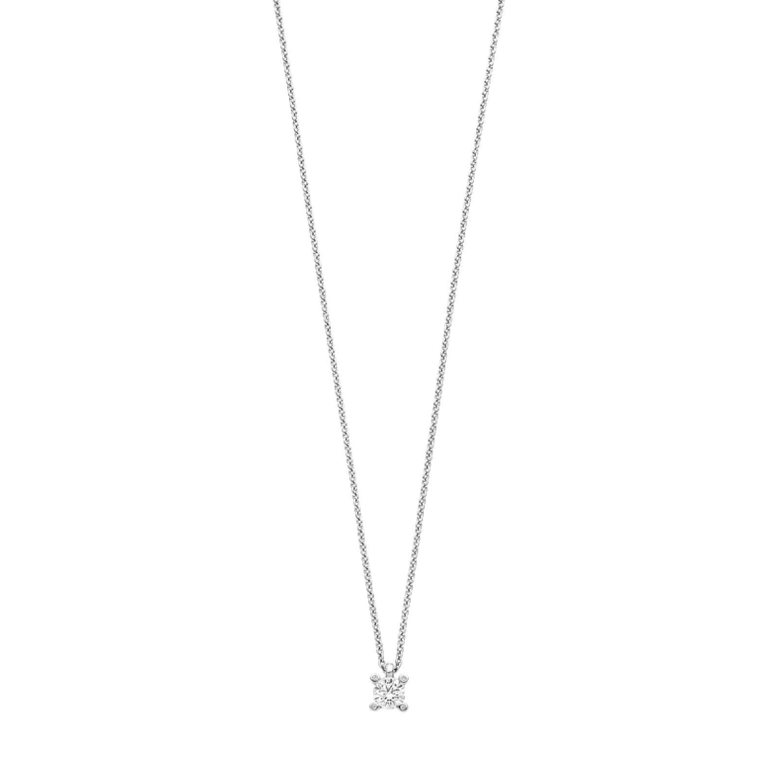 Collana punto luce TI SENTO Milano in argento con zircone MISURA UNICA