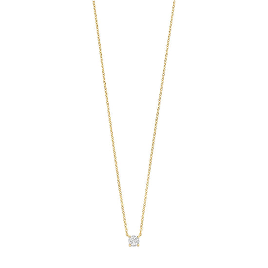 Collana girocollo TI SENTO Milano in argento pvd oro e zircone MISURA UNICA