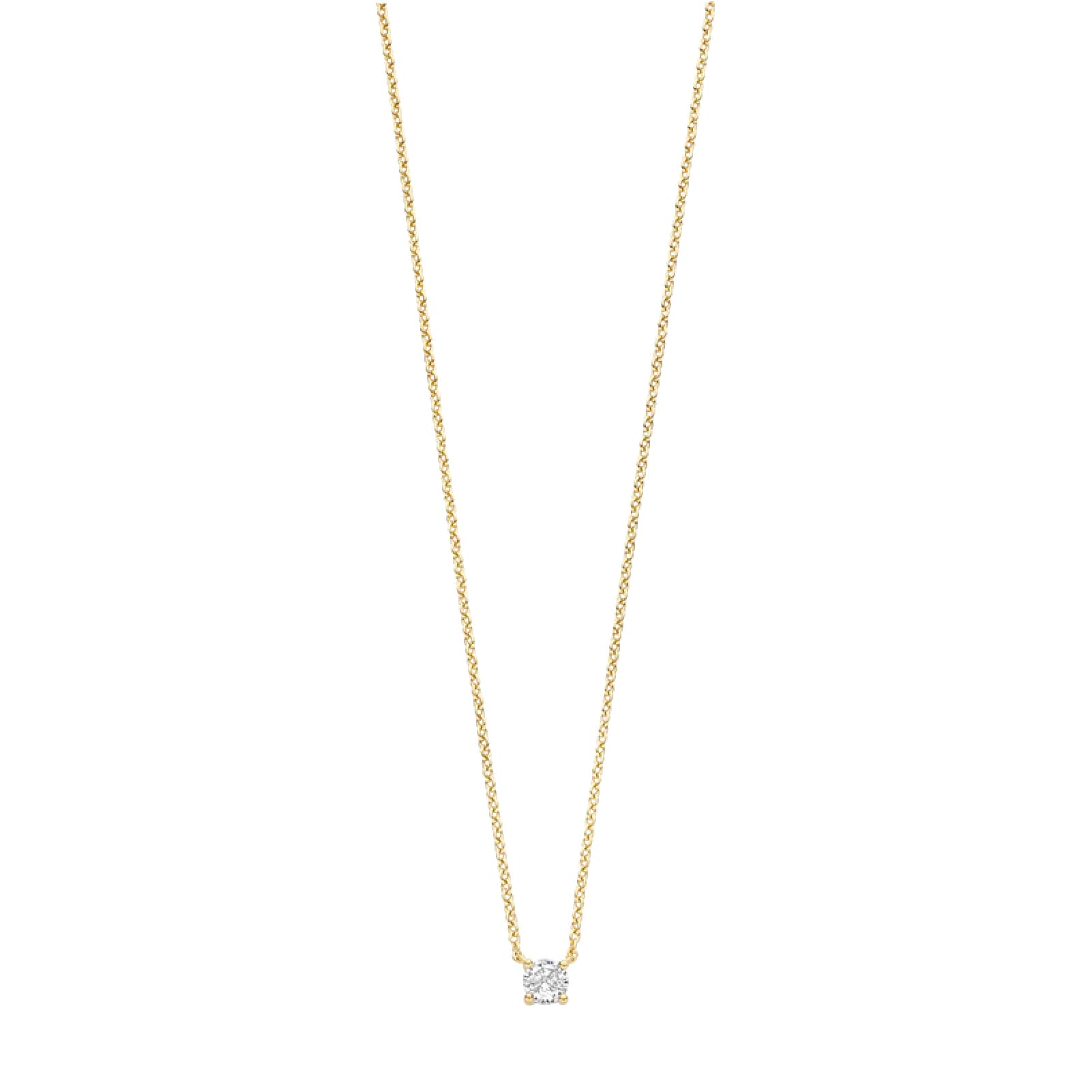 Collana girocollo TI SENTO Milano in argento pvd oro e zircone MISURA UNICA