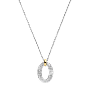 Girocollo di perle TI SENTO Milano in argento bicolore con zirconi MISURA UNICA