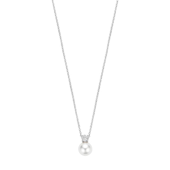 Collana girocollo TI SENTO Milano in argento perla e zircone MISURA UNICA