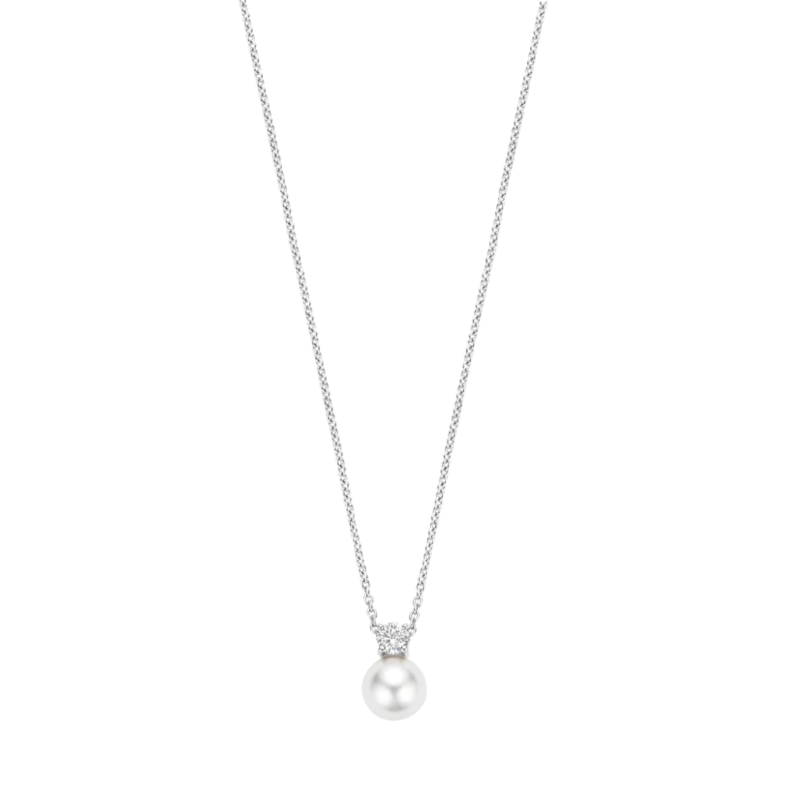 Collana girocollo TI SENTO Milano in argento perla e zircone MISURA UNICA