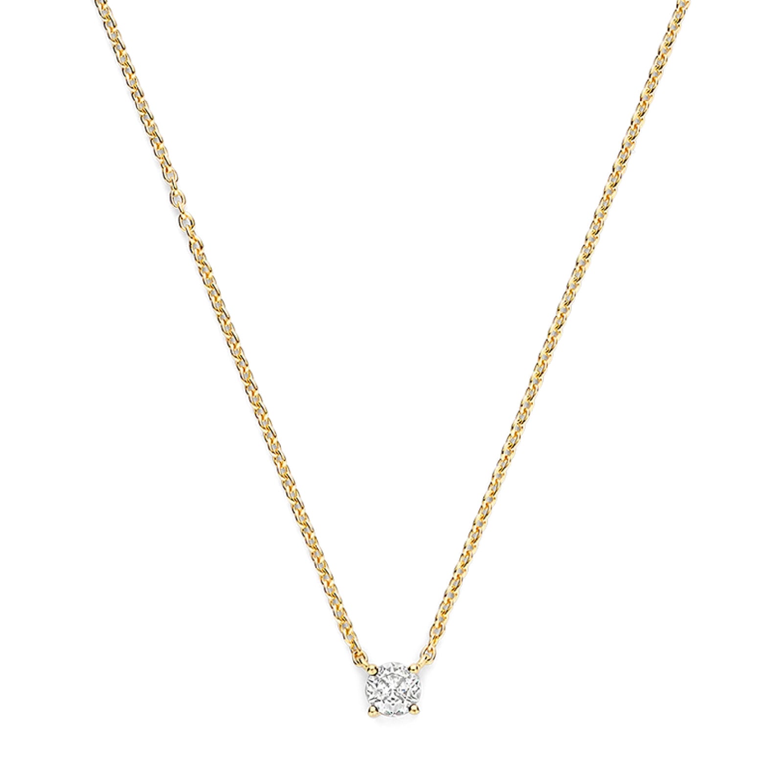 Collana donna punto luce TI SENTO Milano in argento dorato MISURA UNICA