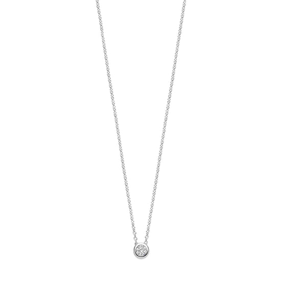 Collana TI SENTO Milano in argento con zircone piccolo centrale MISURA UNICA