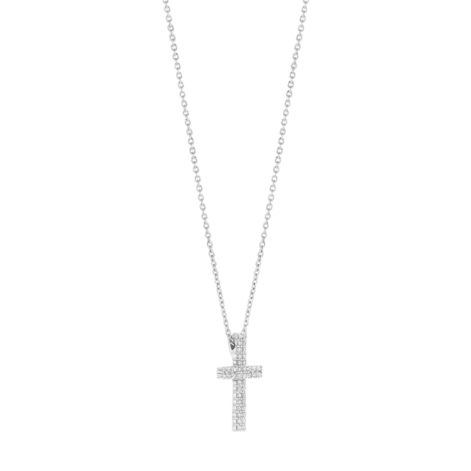Collana TI SENTO Milano in argento con pendente croce zirconi MISURA UNICA