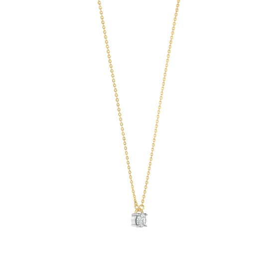 Collana punto luce Ti Sento in argento placcato oro e zircone MISURA UNICA
