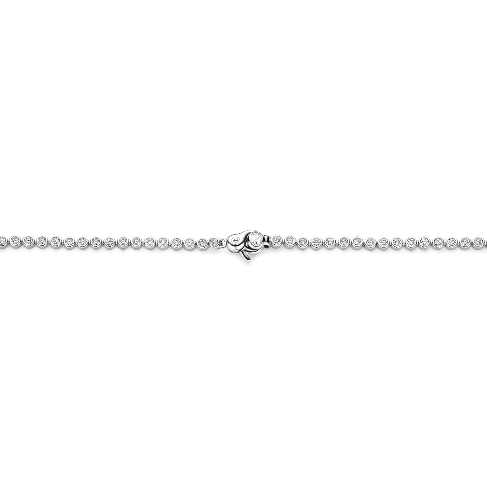 Collana TI SENTO Milano in argento con zircone verde centrale MISURA UNICA