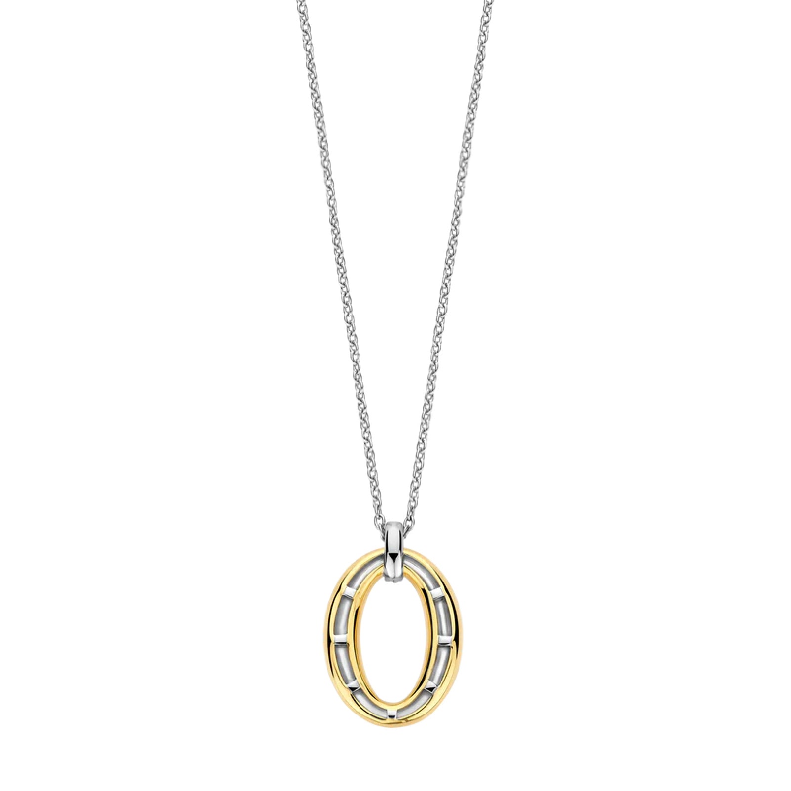 Collana donna TI SENTO Milano in argento bicolore con zirconi MISURA UNICA
