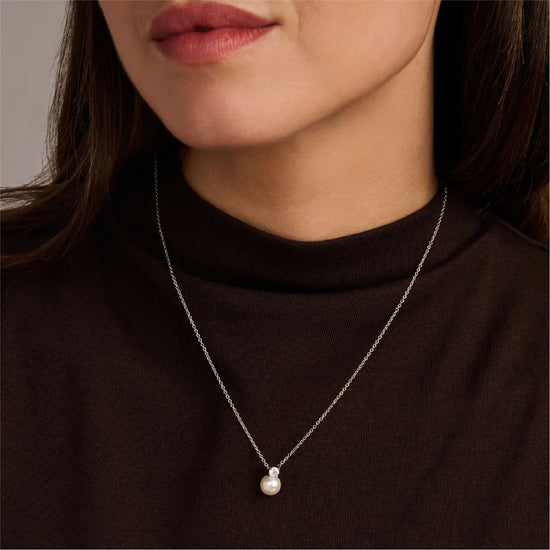 Collana girocollo TI SENTO Milano in argento perla e zircone MISURA UNICA