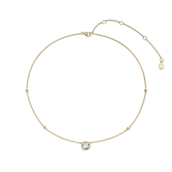 Collana catena Ti Sento in argento placcato oro e zirconi MISURA UNICA
