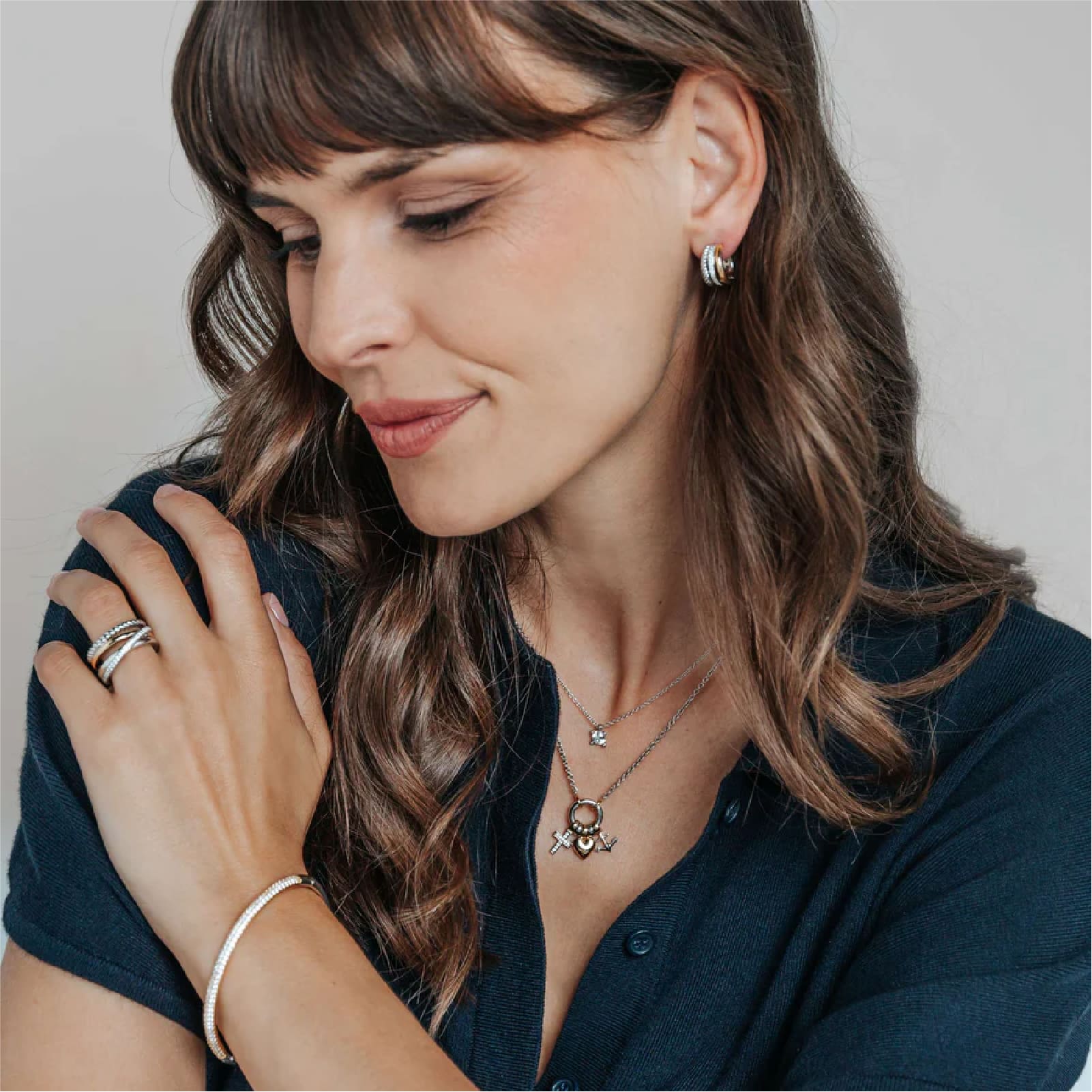 Collana punto luce TI SENTO Milano in argento con zircone MISURA UNICA