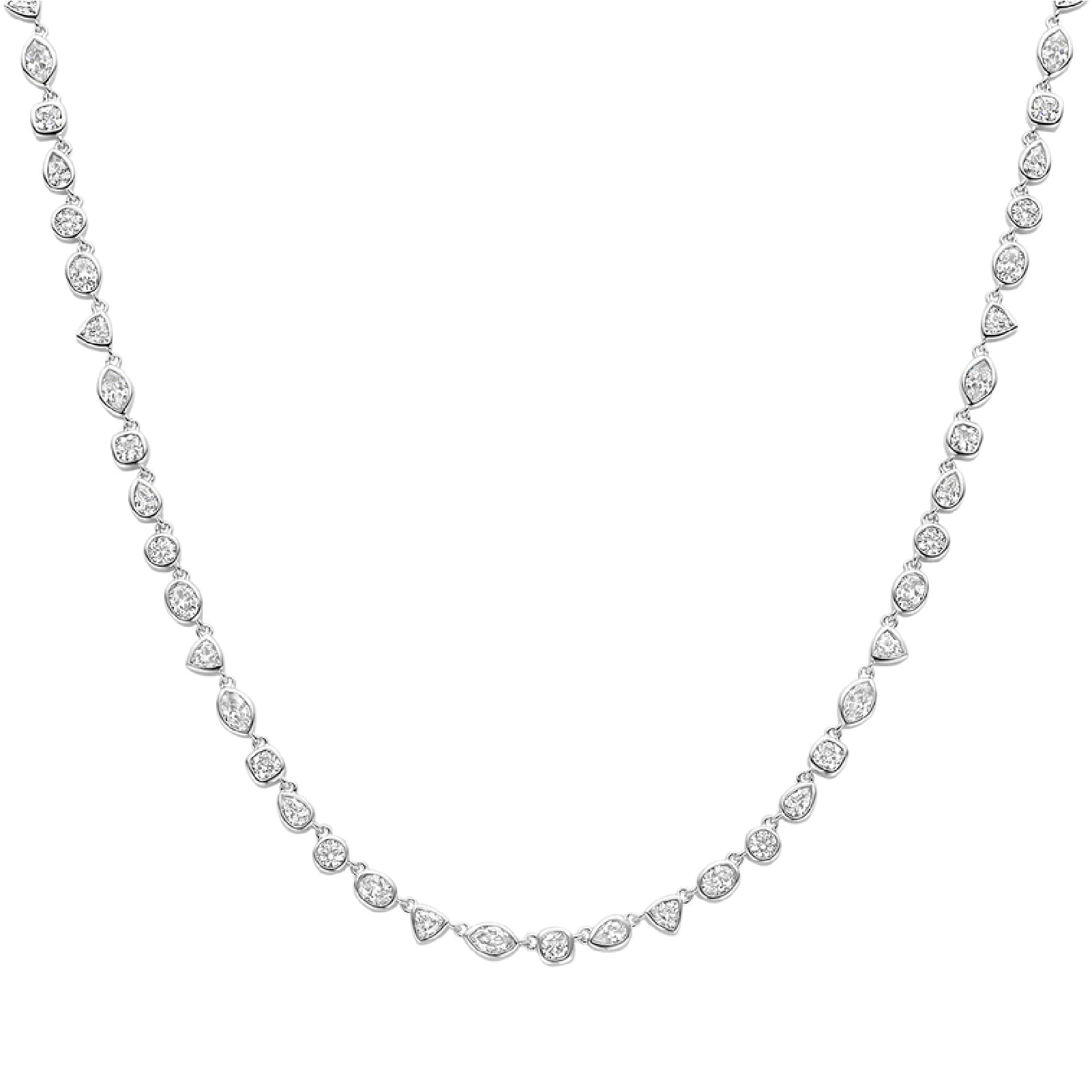 Collana donna con zirconi TI SENTO Milano in argento 43 cm MISURA UNICA