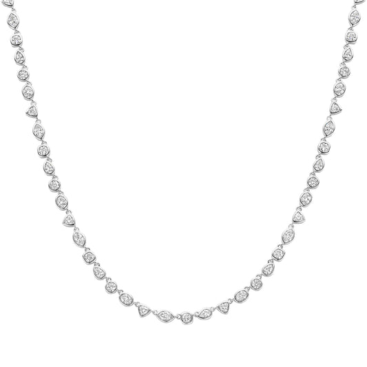 Collana donna con zirconi TI SENTO Milano in argento 43 cm MISURA UNICA