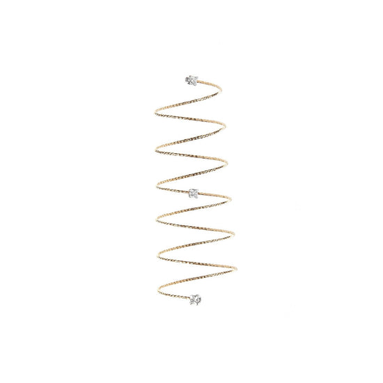 Anello donna MagicWire Perfect filo a spirale in oro giallo 3 diamanti 0,06ct 45-AS-GD-01-1