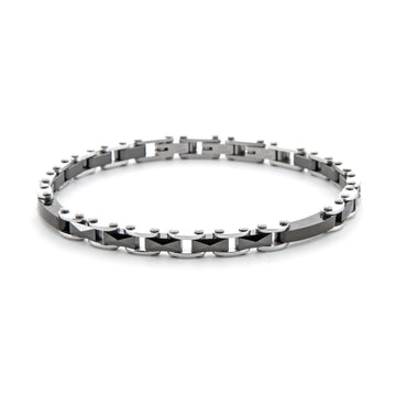 Bracciale uomo 4US Cesare Paciotti in acciaio con ceramica nera 4UBR6370-1
