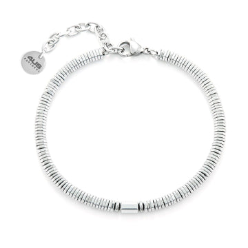 Bracciale uomo 4US Cesare Paciotti in acciaio con ematite chiara 4UBR6418-1
