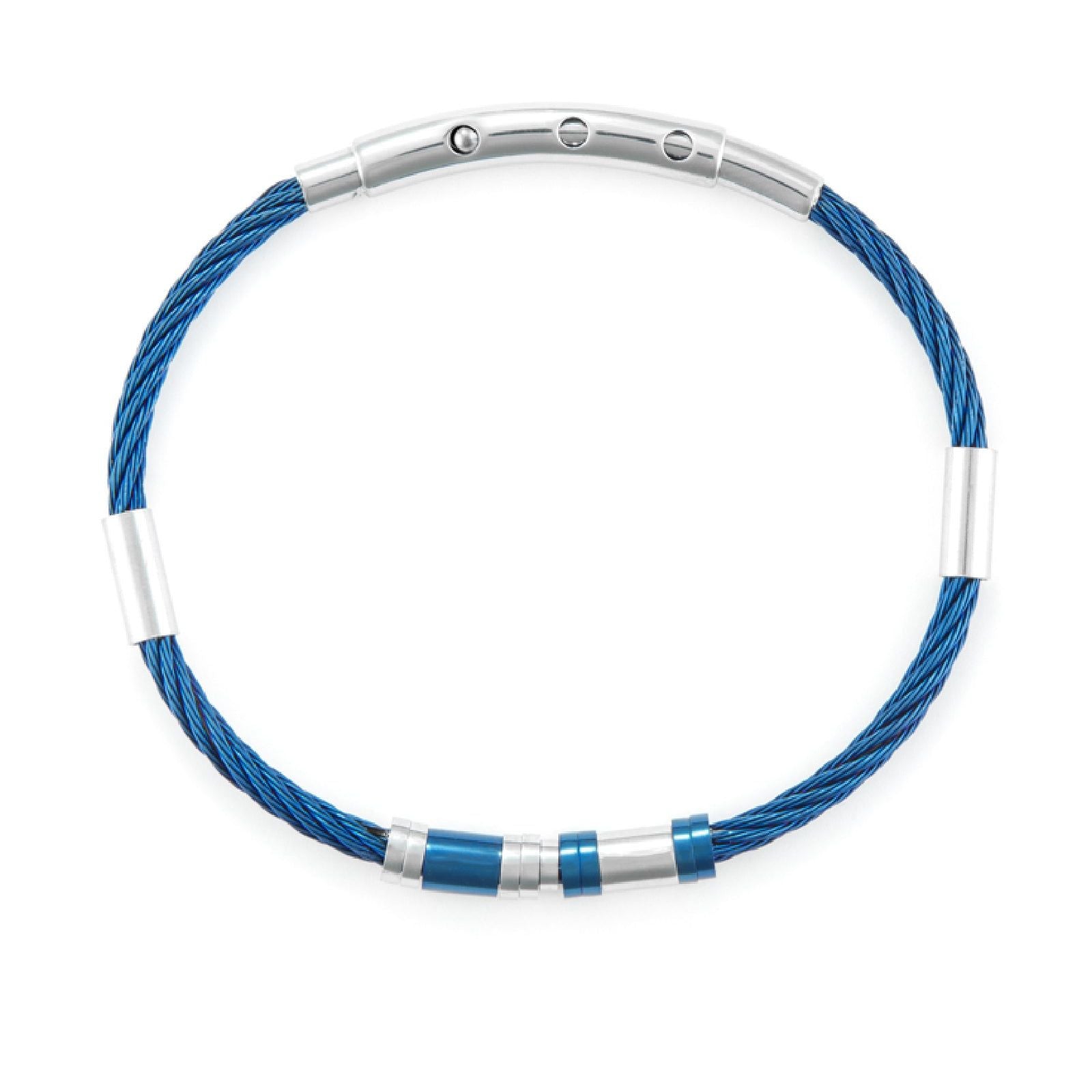 Bracciale rigido 4US Cesare Paciotti uomo in acciaio con pvd blu 4UBR6742-1