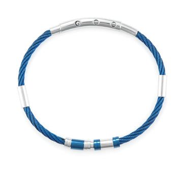 Bracciale rigido 4US Cesare Paciotti uomo in acciaio con pvd blu 4UBR6742-1