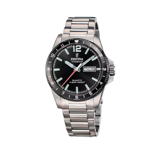 Orologio al quarzo Festina in titanio grigio e nero da uomo 4