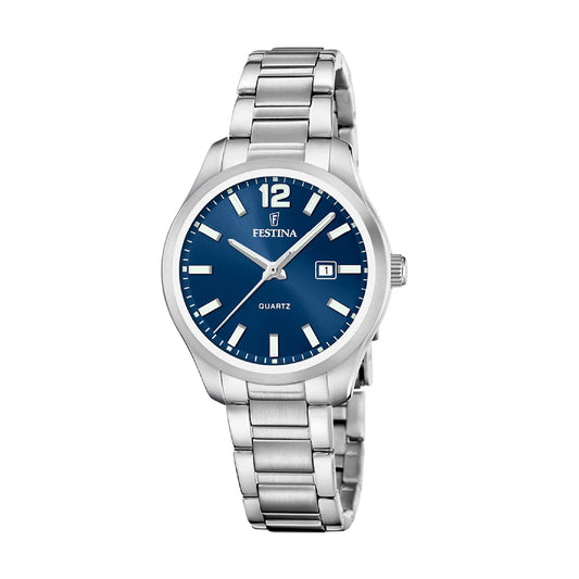 Orologio solo tempo donna Festina acciaio quadrante blu MISURA UNICA