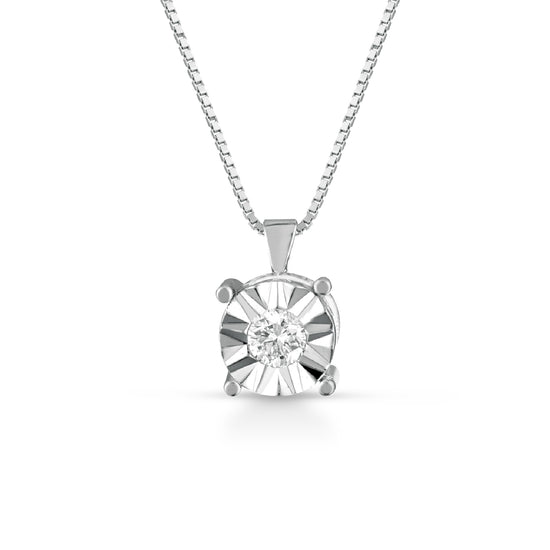 Collana punto luce PG Gioielli oro 18kt diamante 0,04ct G VS 40 cm
