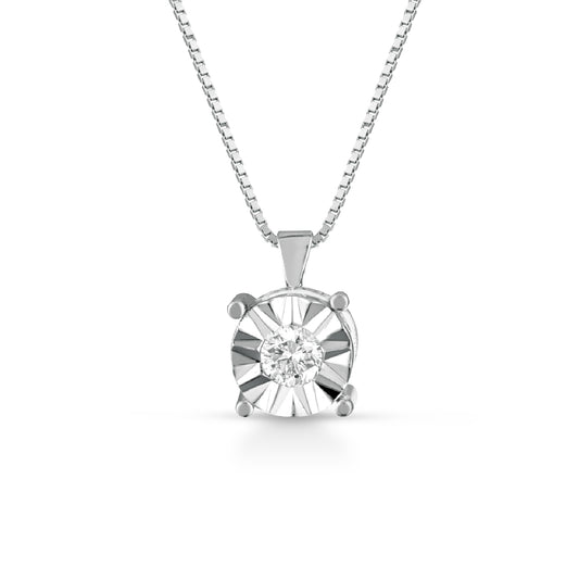 Collana punto luce PG Gioielli oro 18kt diamante 0,04ct G VS 40 cm