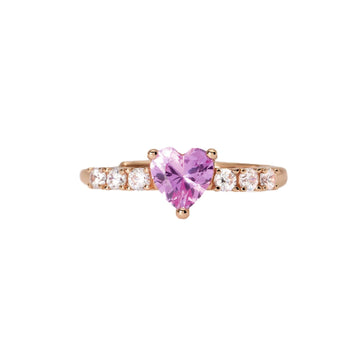anello donna mabina rouge argento placcato oro rosa con tormalina rosa sintetica e zirconi 523406