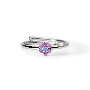 anello bambina mabina junior fior fiore argento con tormalina e zircone 523414