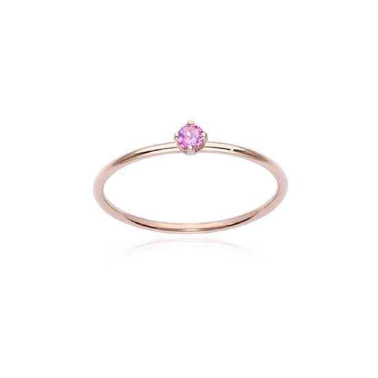 Anello solitario Burato Solitaire donna oro rosa zaffiro rosa 0,05ct 12