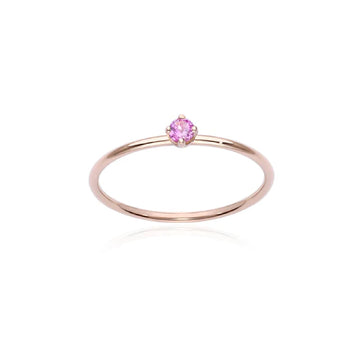 Anello solitario Burato Solitaire donna oro rosa zaffiro rosa 0,05ct 12