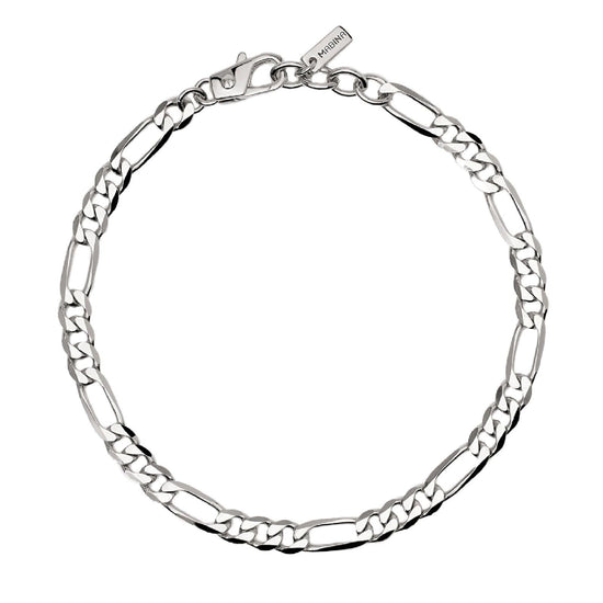 bracciale catena mabina uomo millennium in argento 925 con catena figaro 533831