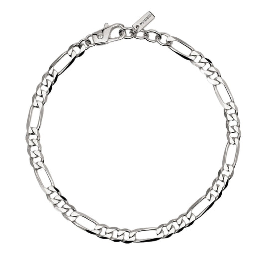 bracciale catena mabina uomo millennium in argento 925 con catena figaro 533831
