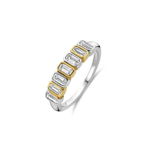 Anello TI SENTO Milano in argento bicolore con zirconi bianchi 14
