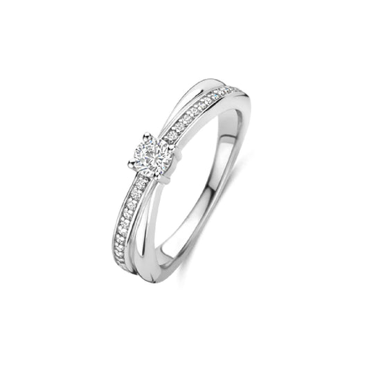 Anello in argento e zirconi TI SENTO Milano da donna 14