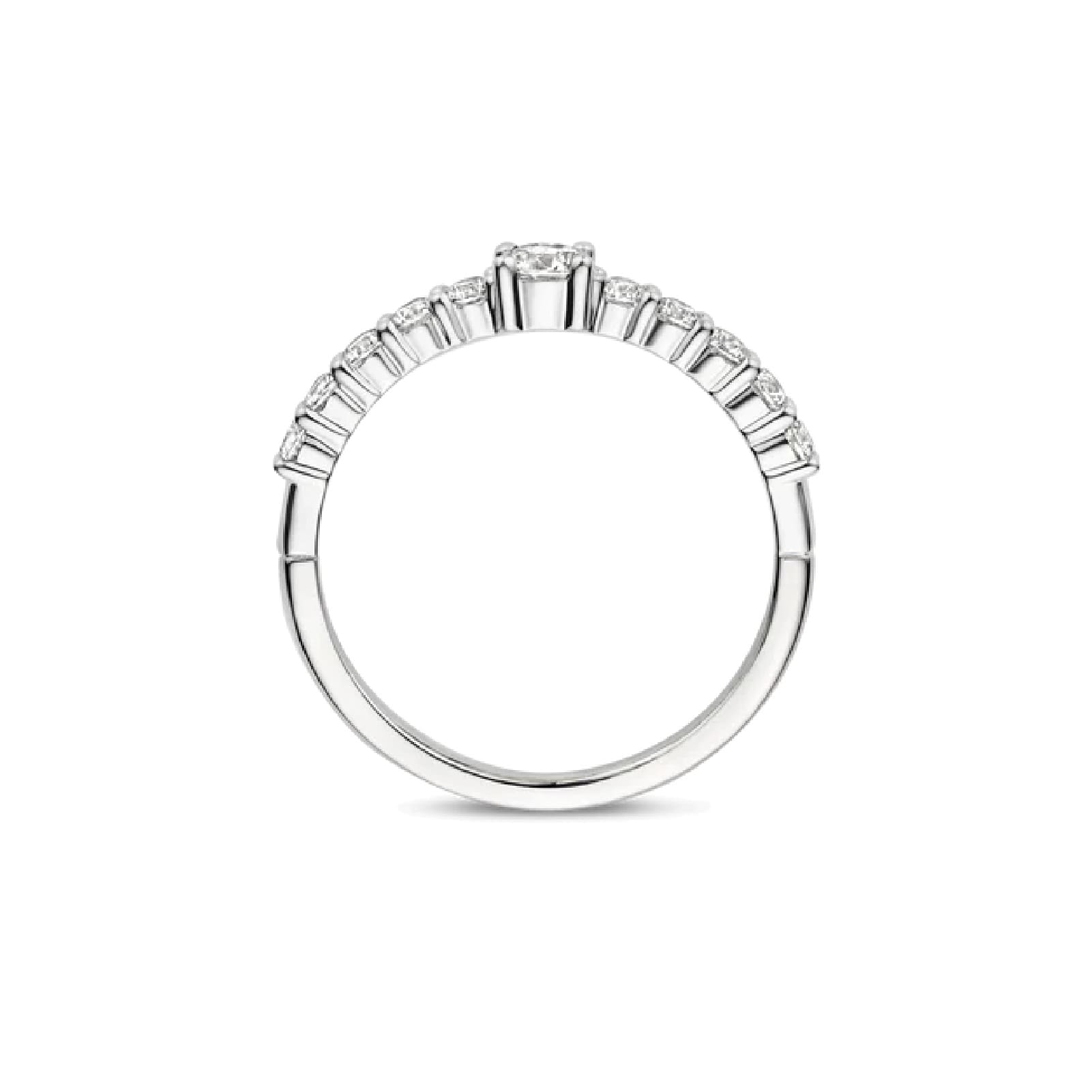 Anello solitario TI SENTO Milano in argento e zircone centrale 14