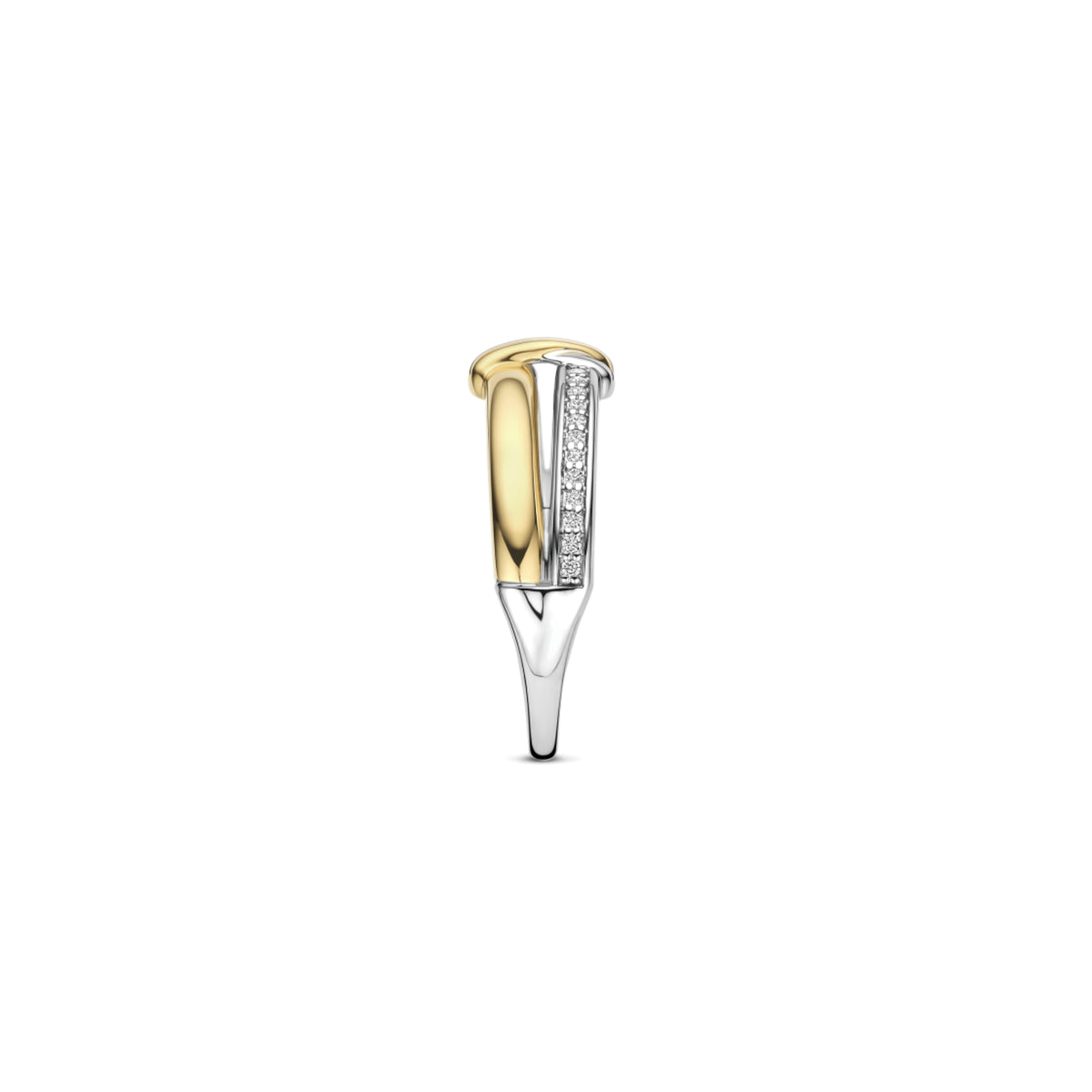 Anello Ti Sento in argento e placcato oro con zirconi nodo 14